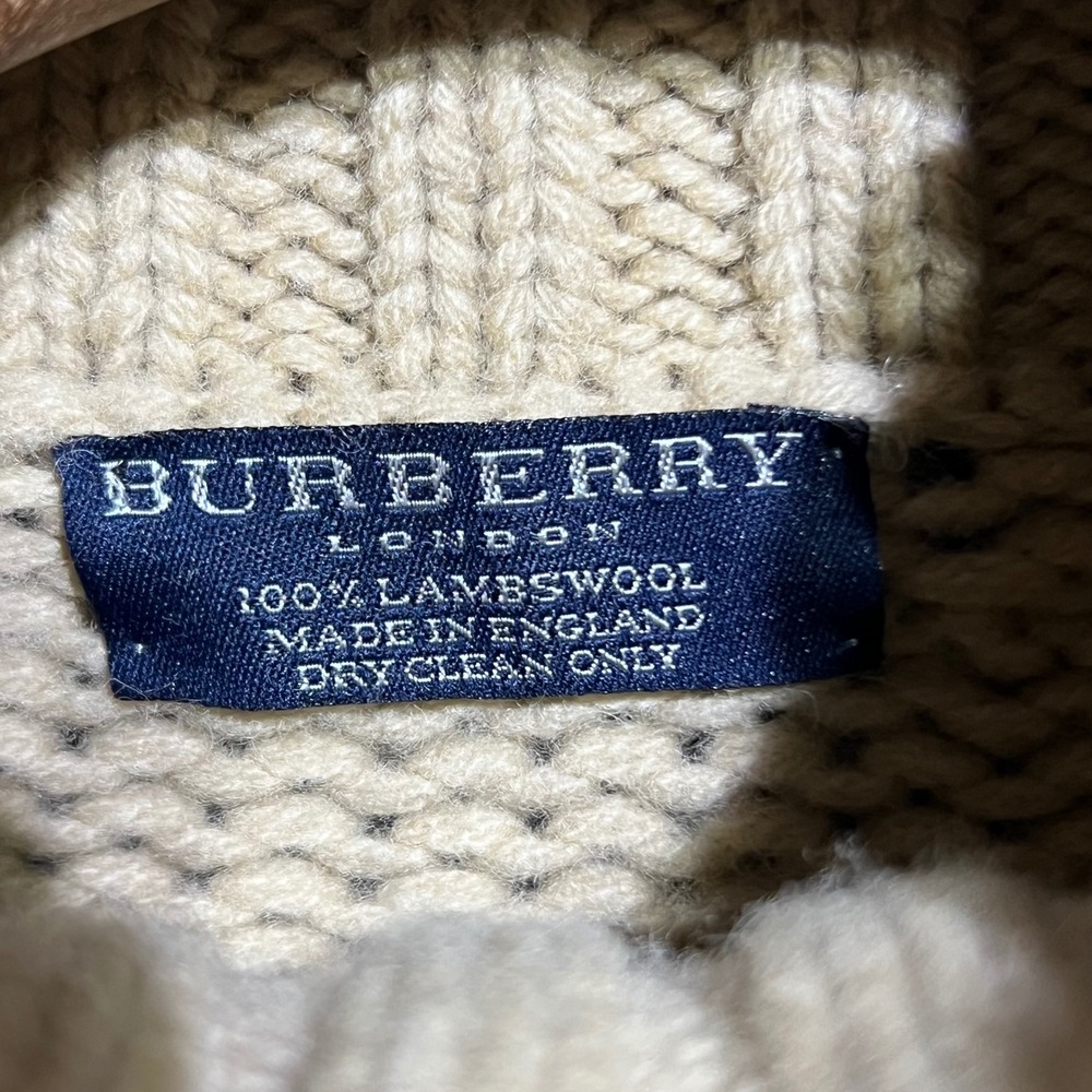 Vintage Burberry Poncho Women OS Beige Lambswool Turtleneck Cape Made in England - Picture 5 of 8